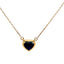 Black Opal Heart Necklace