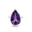 Amethyst Pear Cocktail Ring