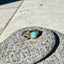 White Moon Opal and Diamond Ring